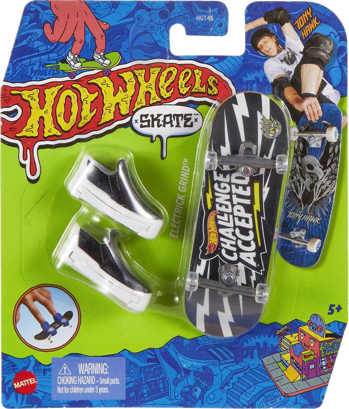 Hot Wheels Skate Fingerboard & Skate Shoes, Toy for Kids 5 Years Old & Up 