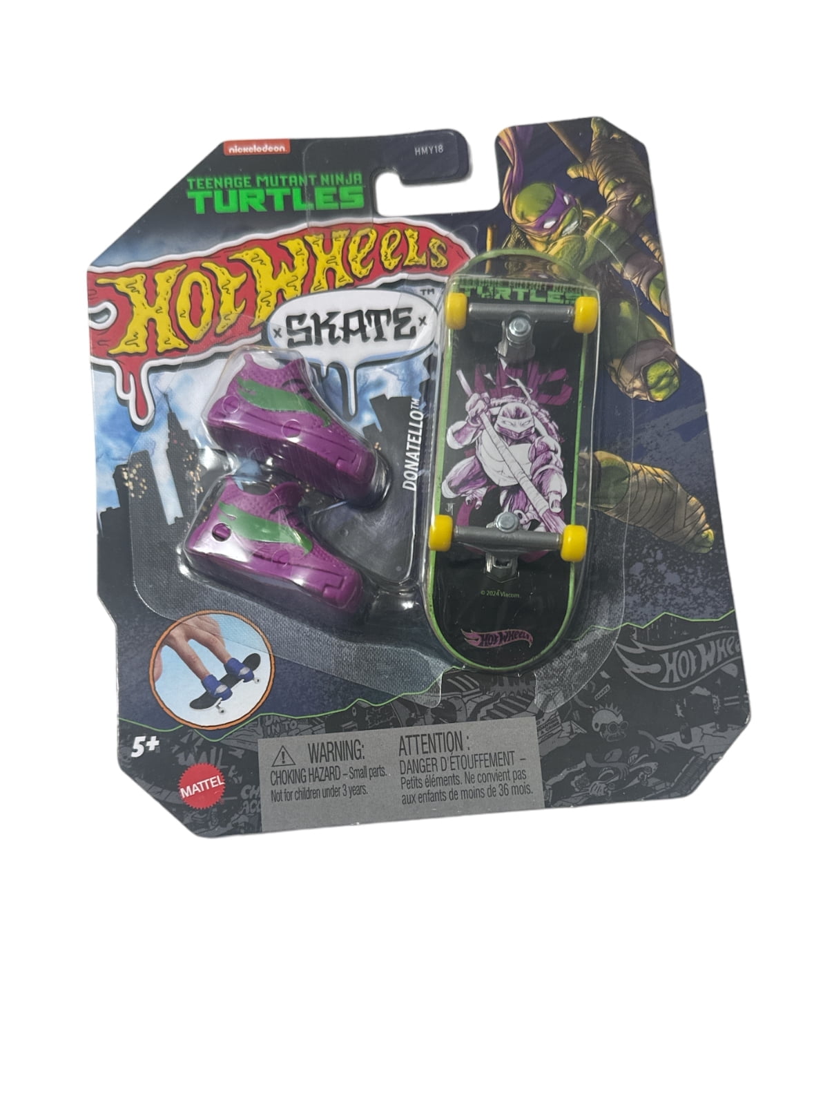 Hot Wheels Fingerboard Skate TMNT Donatello HVK35 + Free Bonus