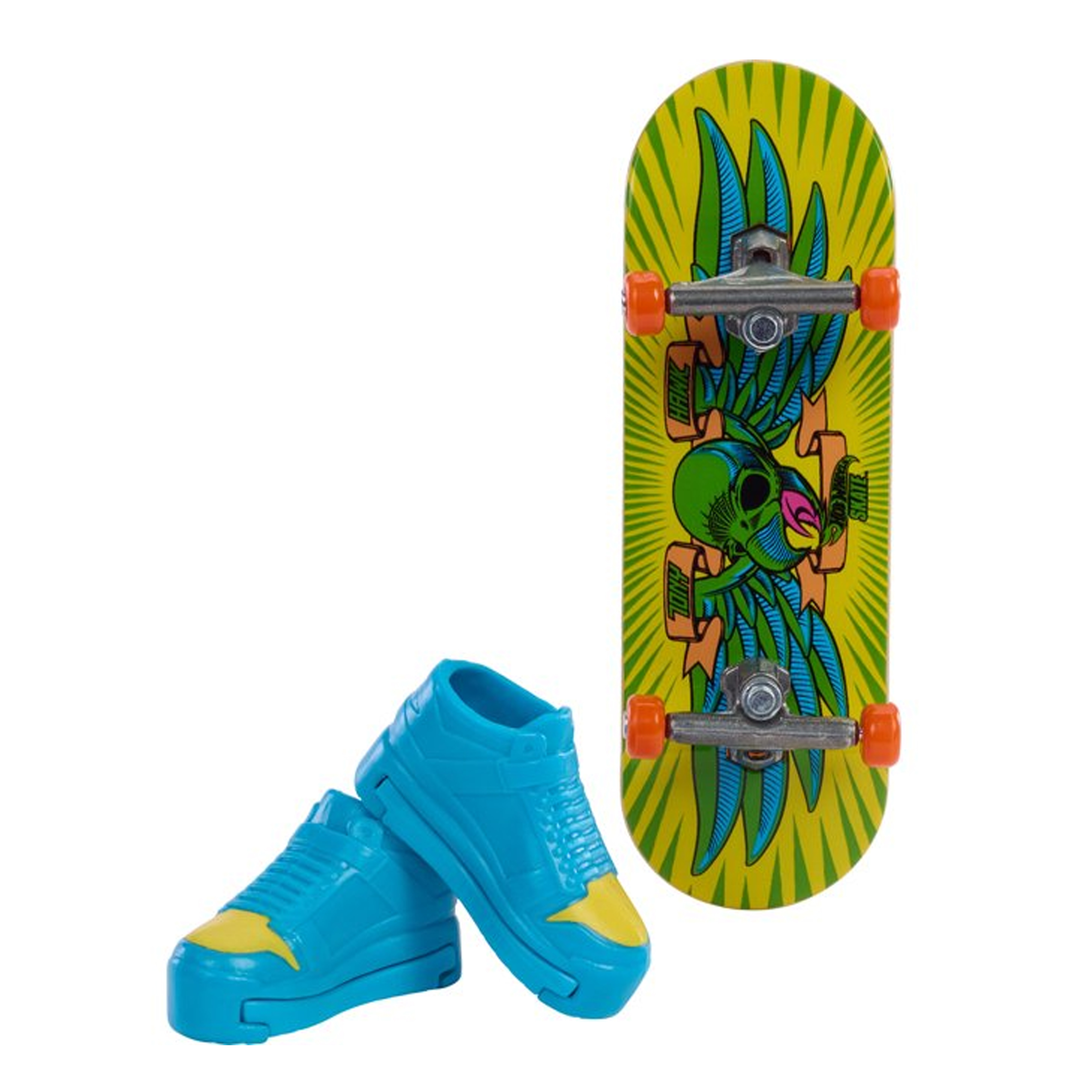Hot Wheels Skate Neon Bones Sky Shock Tony Hawk Fingerboard and