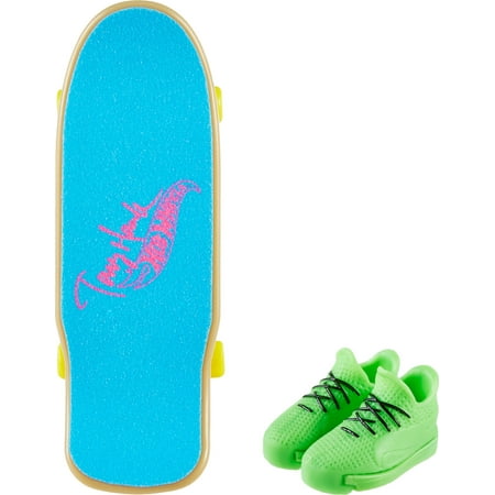 Hot Wheels Skate Neon Bones Tony Hawk Fingerboard and Removable Skate Shoes