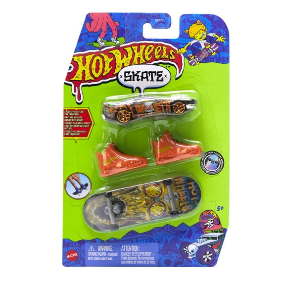 Hot Wheels Skate Tony Hawk Collector Set, Fingerboards, Pair of Skate Shoes & Car (Styles May Vary)