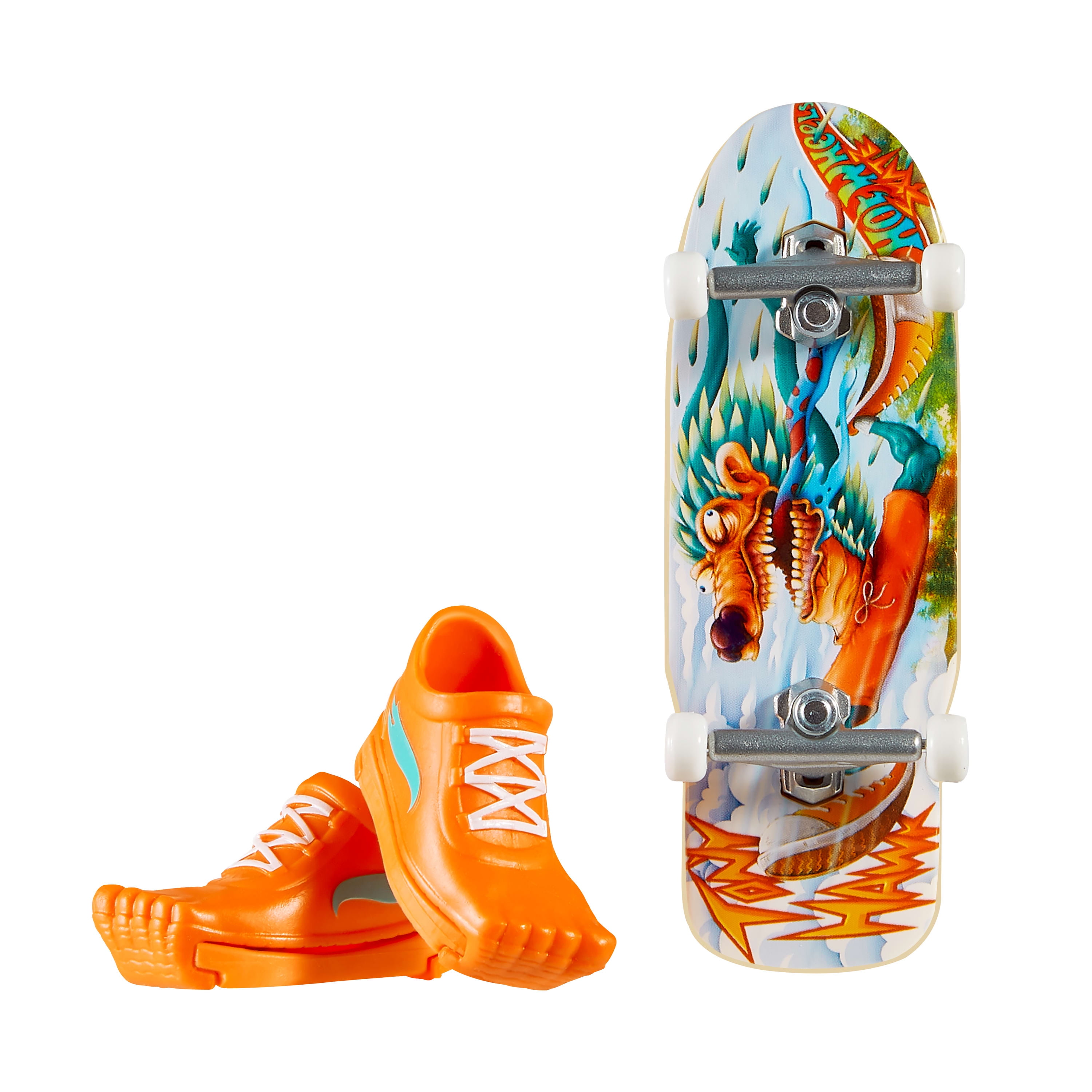 Hot Wheels Skate - Fingerboard Bodacious Ripper + Chaussures (emballage Abîmé)