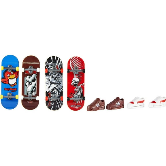 Hot Wheels Skate Tony Hawk Fingerboards & Skate Shoes Multipack (Styles May Vary)