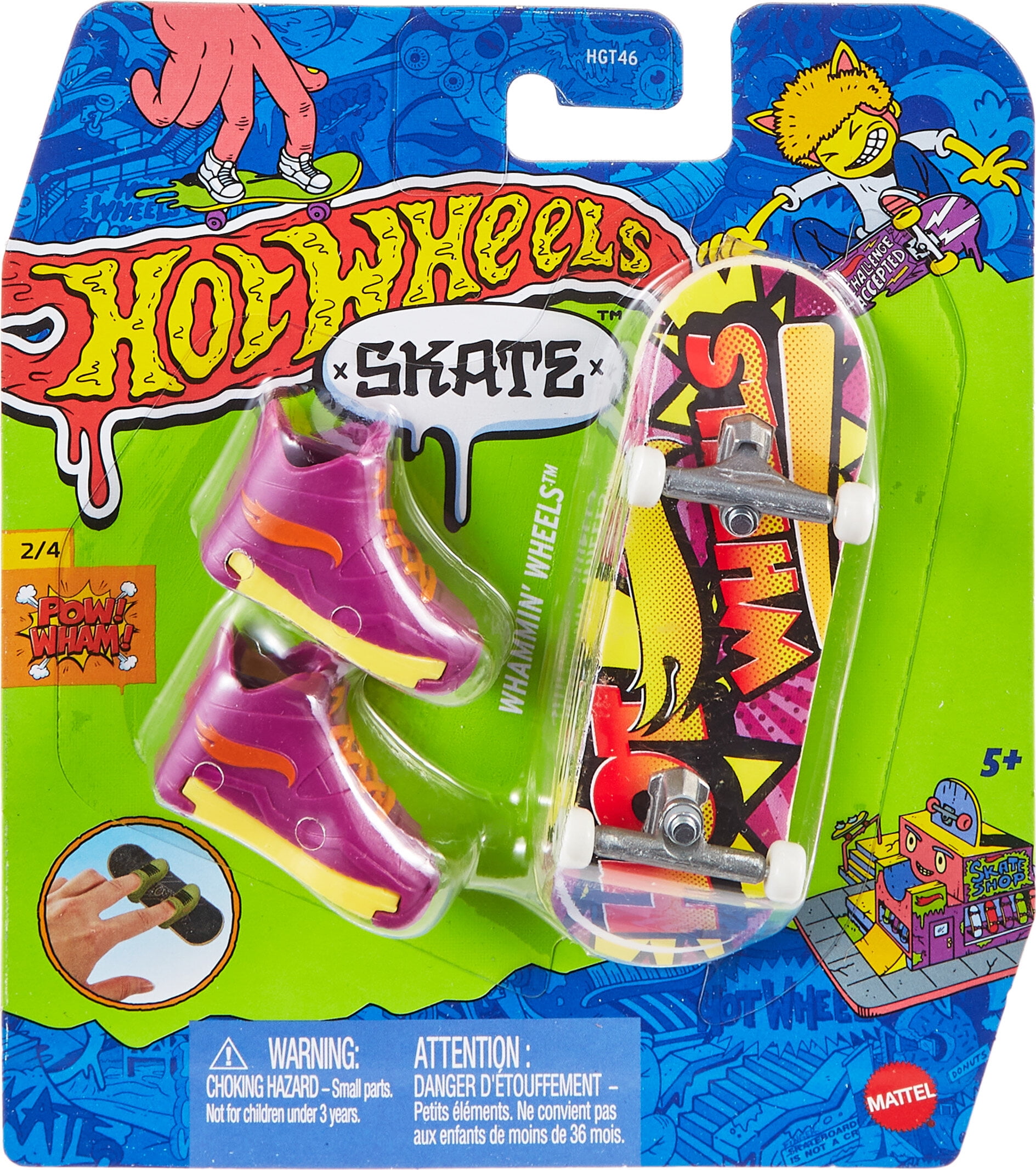 Hot Wheels Skate Tony Hawk Fingerboards & Skate Shoes, Toy for Kids