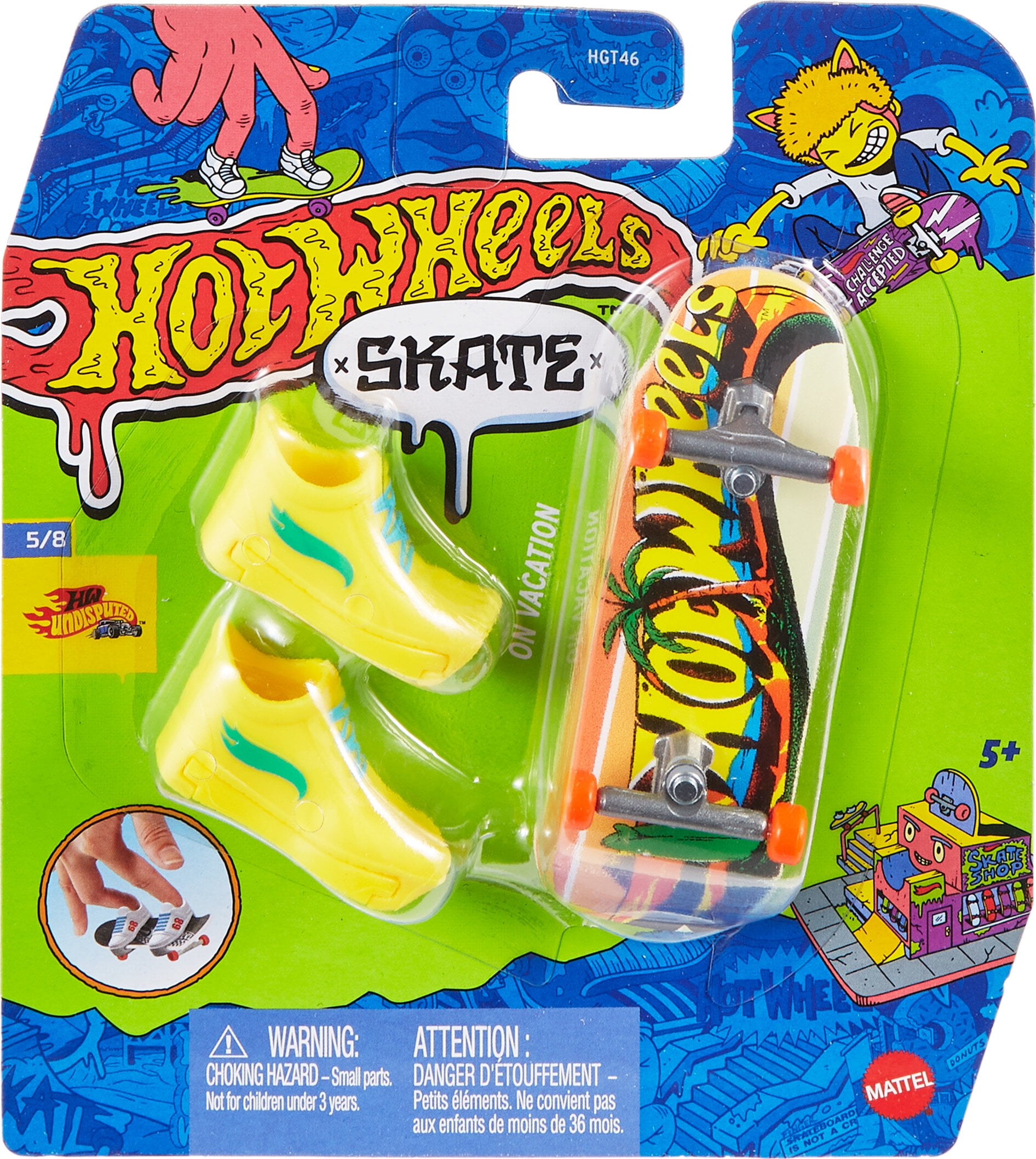 Hot Wheels Skate Tony Hawk Fingerboards & Skate Shoes, Toy for Kids