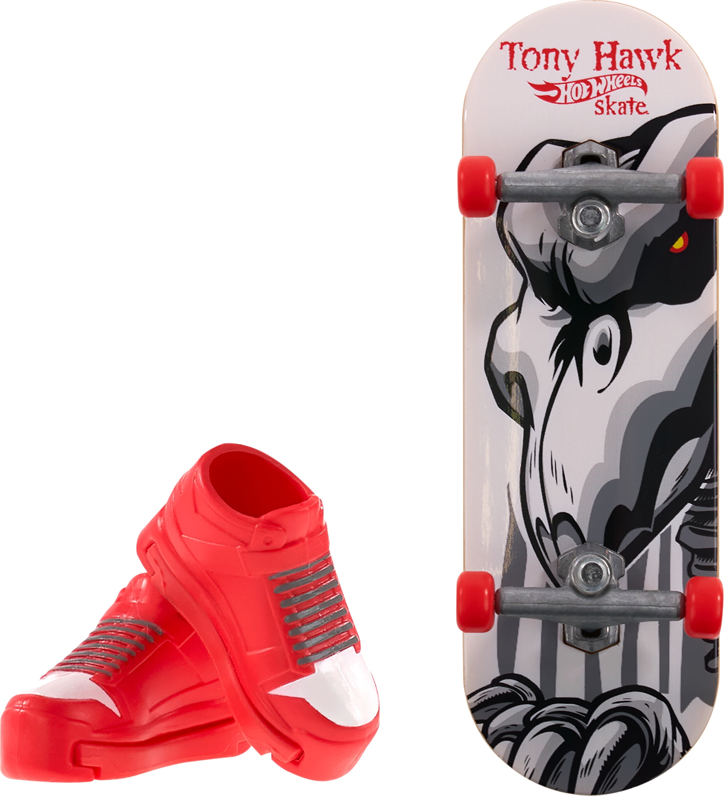 Hot Wheels Skate Tony Hawk Set – 4 Boards + 2 Paar Skateschuhe – Für Finger-Skating & Stunts