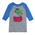 thumbnail image 1 of Hot Wheels - Snake Hugs & Kisses - Toddler & Youth Raglan Graphic T-Shirt, 1 of 4