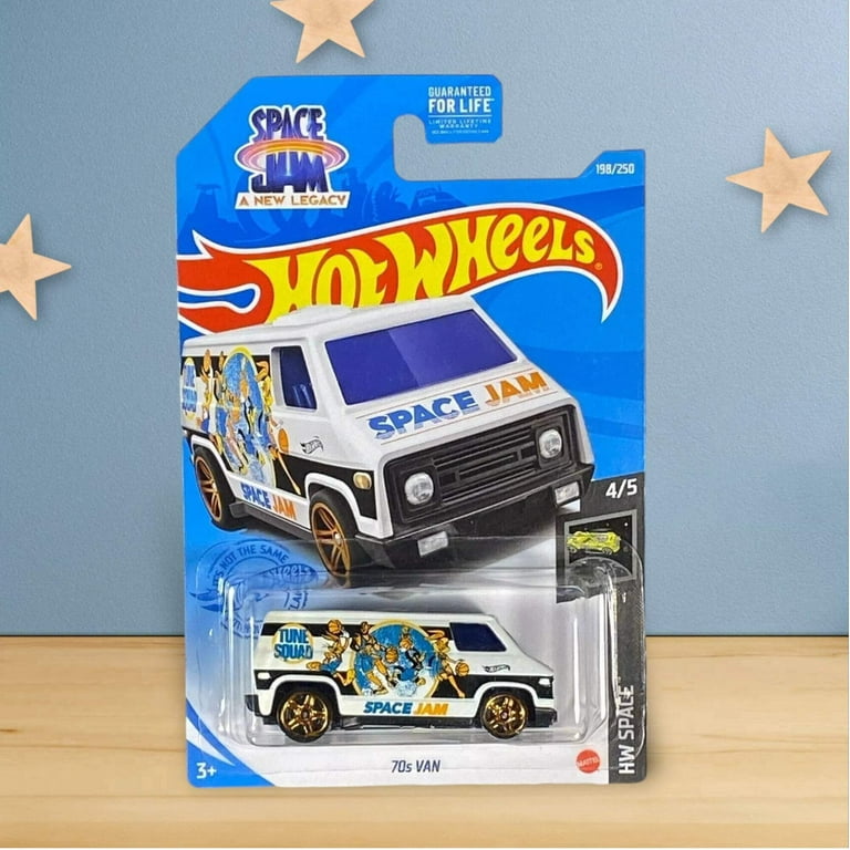 Hot Wheels Space Jam 70s Van, Space Series 4/5 White 1:64 Scale