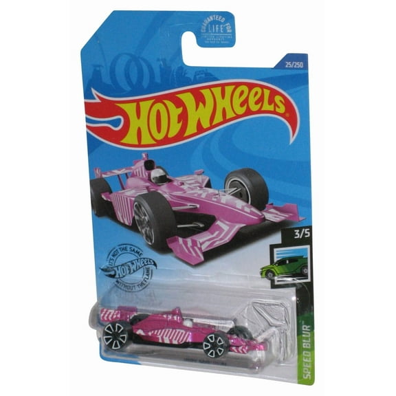 Hot Wheels Speed Blur 3/5 (2017) Purple Indy 500 Oval Car 25/250 - (Cracked Plastic)