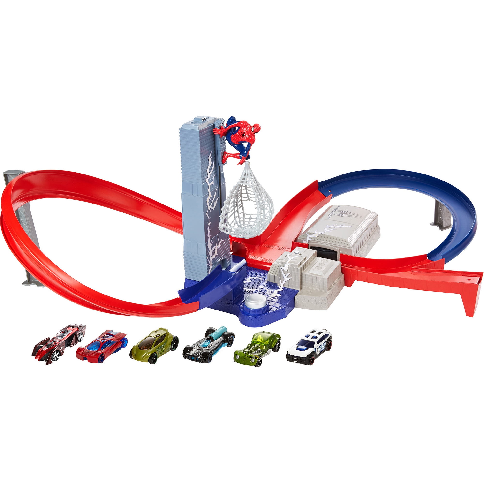 Hot Wheels Spiderman Speed Circuit Showdown Track Set