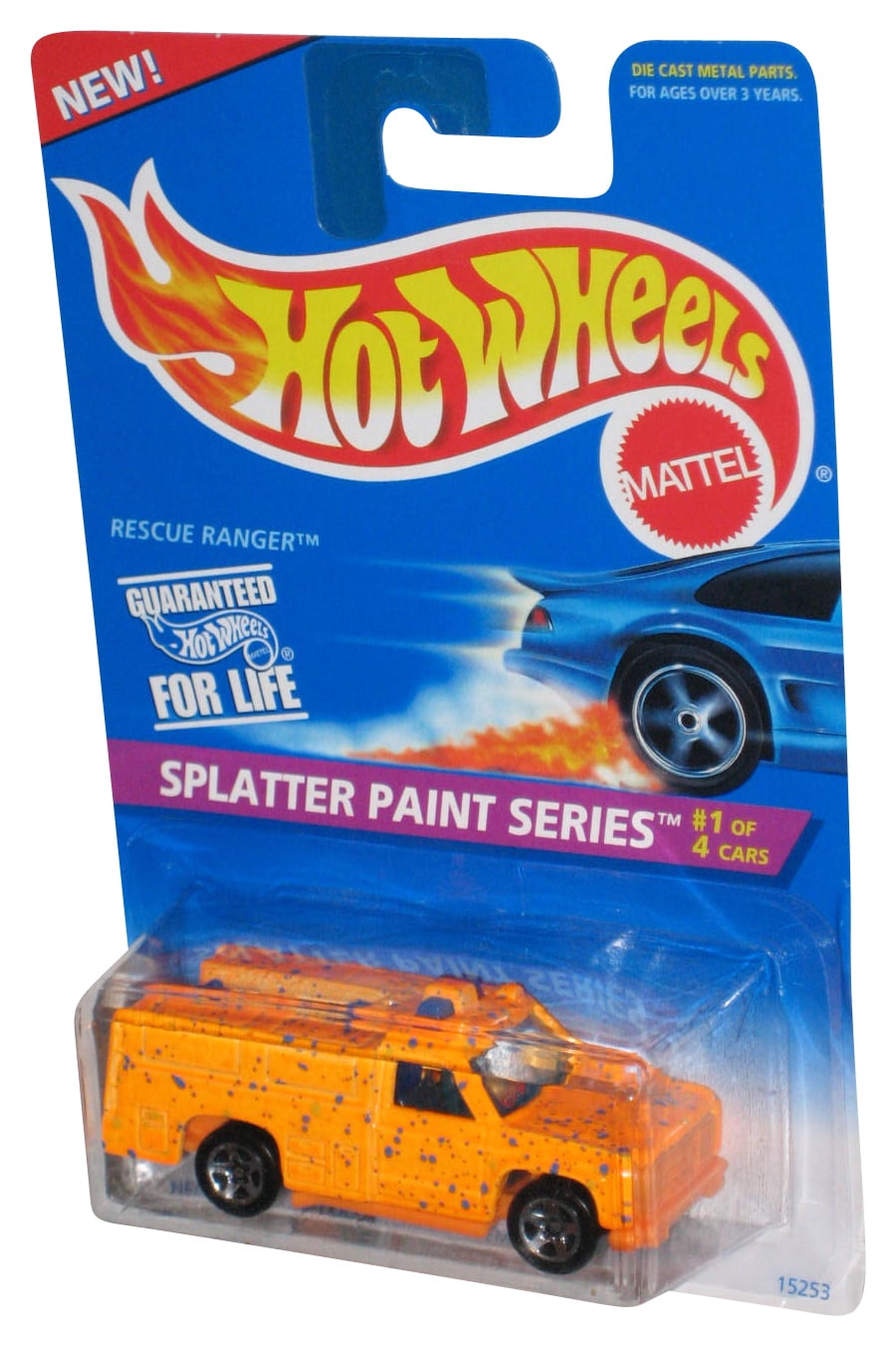 Hot Wheels Splatter Paint Series 1/4 (1995) Orange Rescue Ranger Toy ...