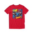 thumbnail image 1 of Hot Wheels Split Panel Car Graphic Short Sleeve T-Shirt for Women (Red, S-XXL), 1 of 4