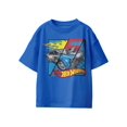 thumbnail image 1 of Hot Wheels Split Screen Flame Boys Graphic Short Sleeve T-Shirt (Carolina Blue, S-XL), 1 of 4