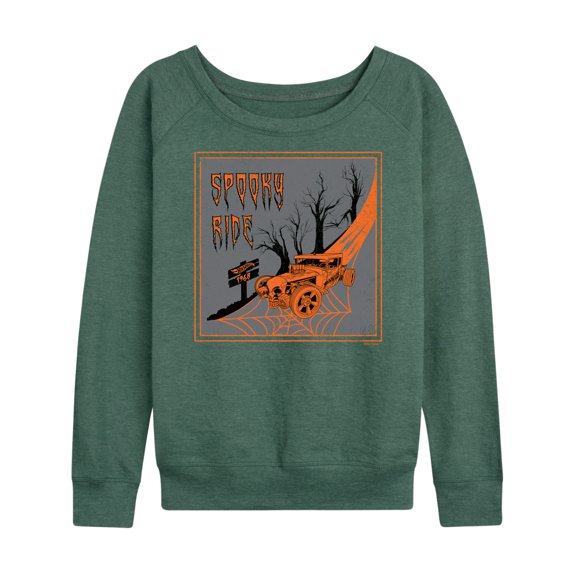 Hot Wheels - Spooky Ride - Women's Lightweight French Terry Long Sleeve Shirt