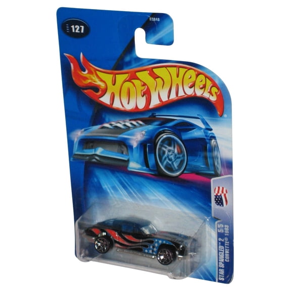 Hot Wheels Star Spangled 2 5/5 (2004) Black Corvette 1963 Die-Cast Toy Car #127