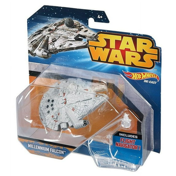 Hot Wheels Star Wars Starship Millenium Falcon Spaceship Vehicle Playset (2 Pieces)