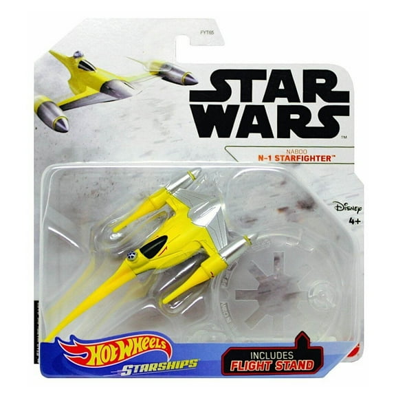 Hot Wheels Star Wars Naboo N-1 Starfighter Starship includes Flight Stand
