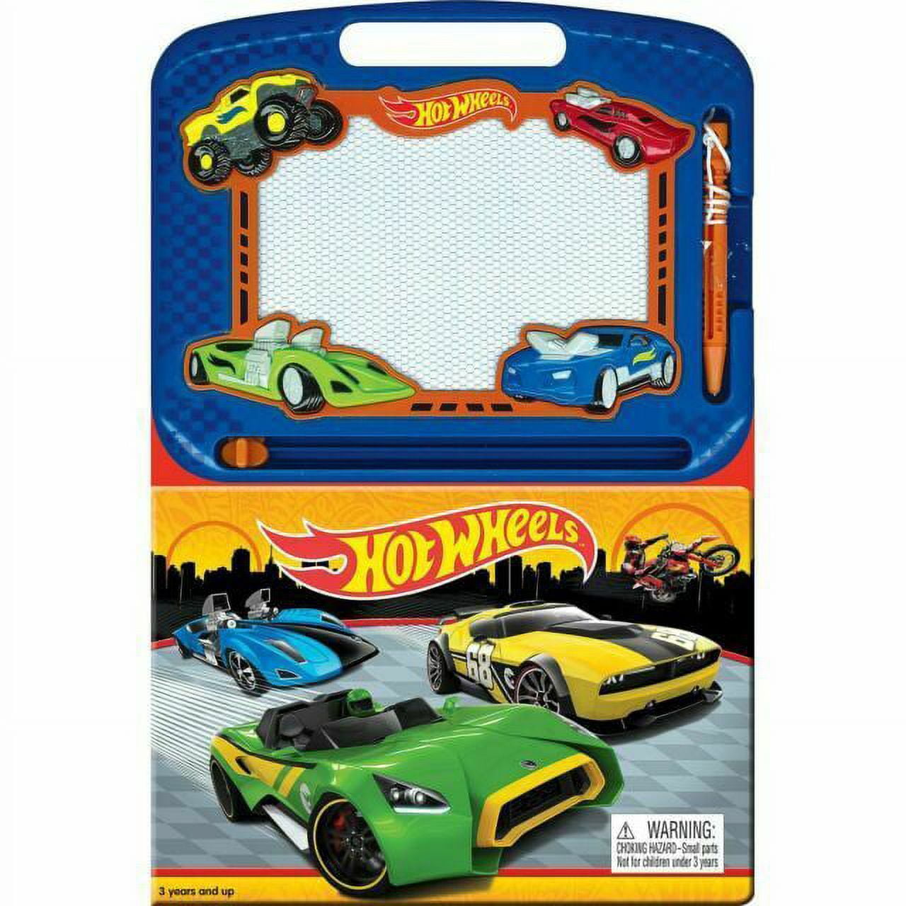 Hot Wheels Etch a Sketch Learn To Draw Auto Racing Board Book Set Ages 3  and Up