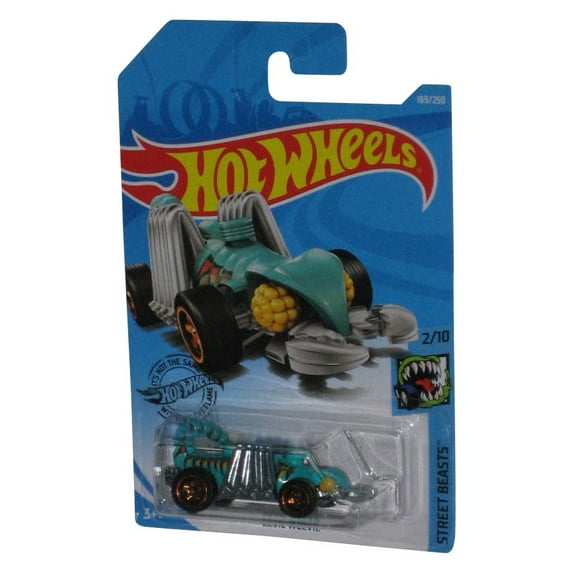 Hot Wheels Street Beasts 2/10 (2018) Cyan Blue Eevil Weevil Toy Car 169/250