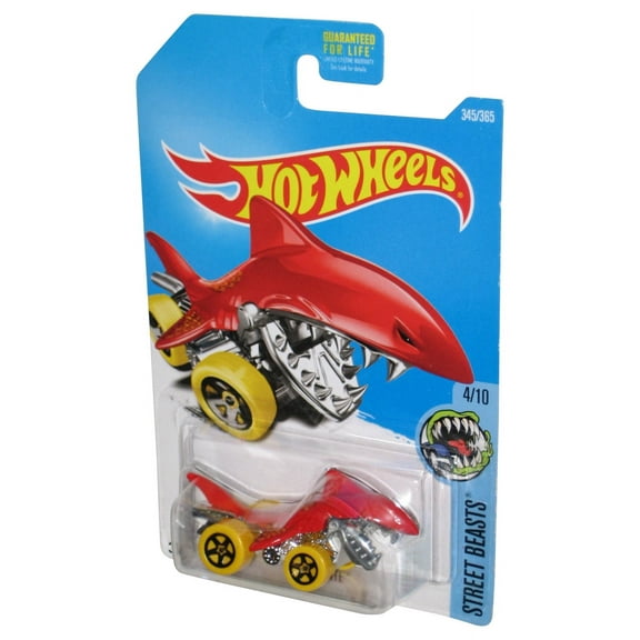 Hot Wheels Street Beasts 4/10 (2016) Red Shark Bite Die-Cast Toy Car 345/365