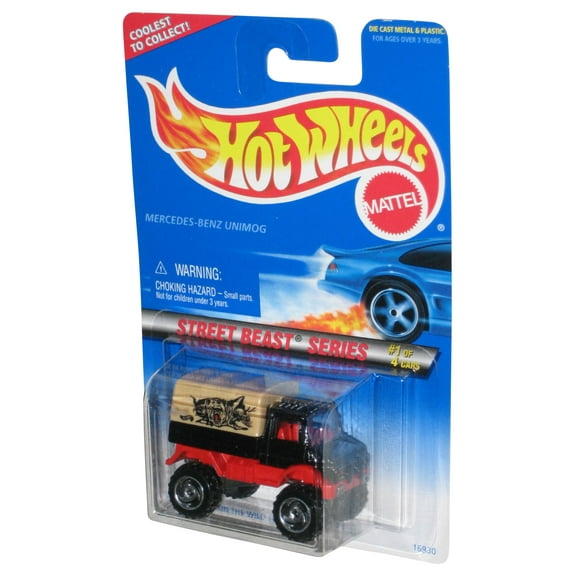Hot Wheels Street Beasts Series 1/4 Black & Red Mercedes-Benz Unimog #557
