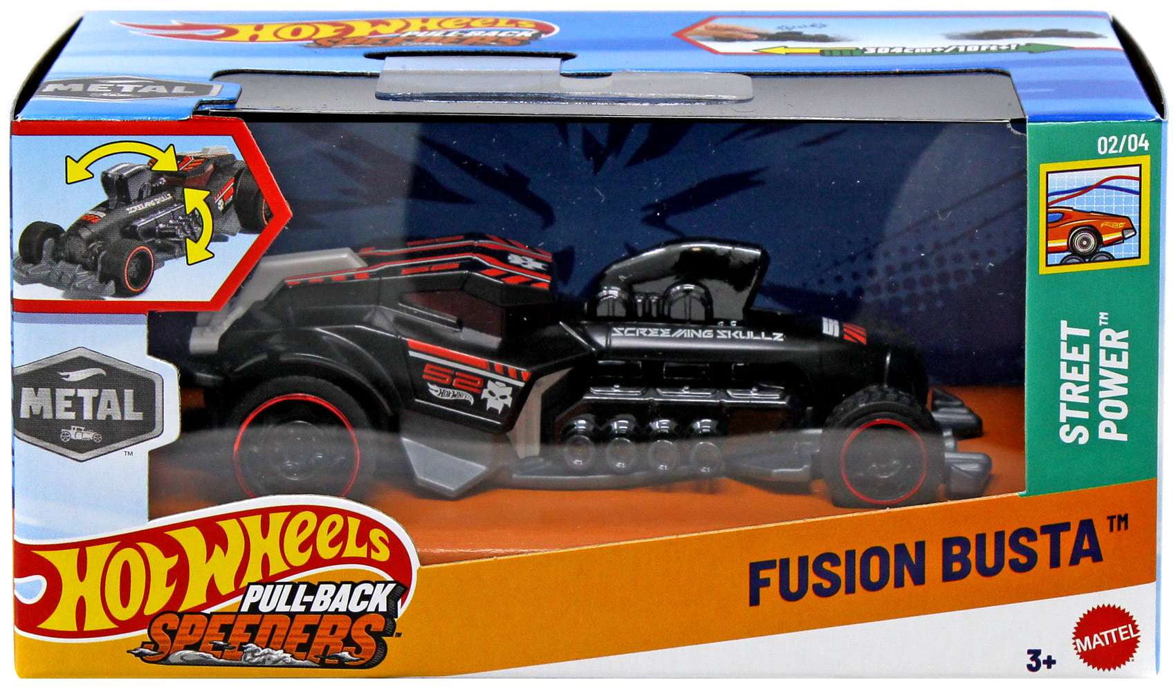 Hot Wheels Street Power Fusion Busta Diecast Pull-Back Car
