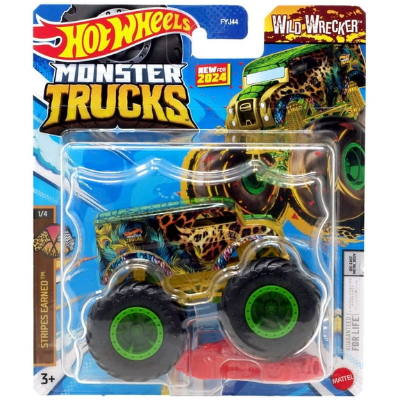 Hot Wheels Stripes Earned Wild Wrecker Diecast Car