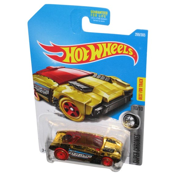Hot Wheels Super Chromes 10/10 (2015) Gold Rogue Hog Toy Car 299/365