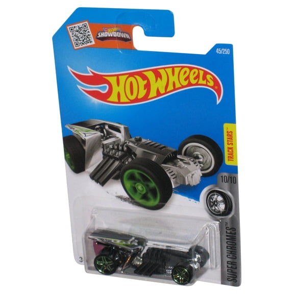 Hot Wheels Super Chromes 10/10 (2015) Silver & Green Z-Rod Toy Car 45/250
