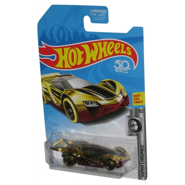 Hot Wheels Super Chromes 2017 Gold Blitzspeeder Car 2 10