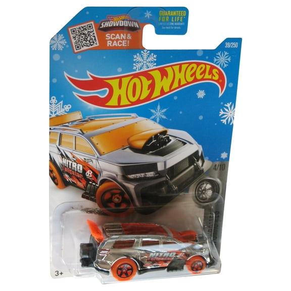 Hot Wheels Super Chromes 4/10 (2015) Nitro Tailgater Toy Car 39/250 - (Snowflake Card)