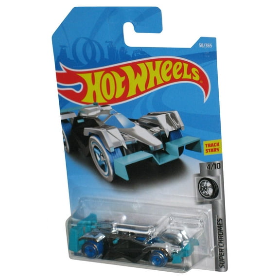 Hot Wheels Super Chromes 4/10 (2017) Silver & Black Flash Drive Car 58/365