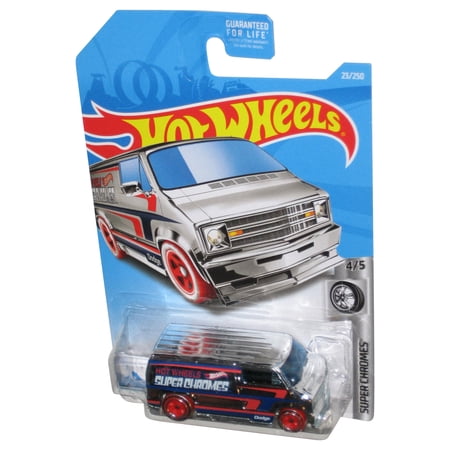 Hot Wheels Super Chromes 4/5 (2017) Silver Custom '77 Dodge Van Toy 23/250