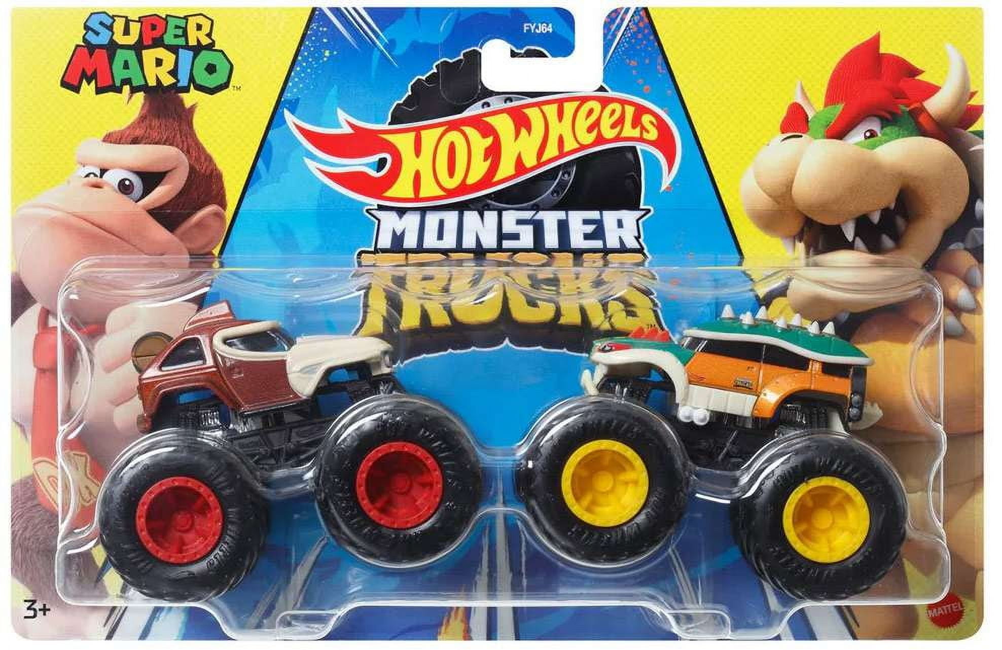 Hot Wheels Super Mario Donkey Kong vs Bowser Diecast Car 2-Pack