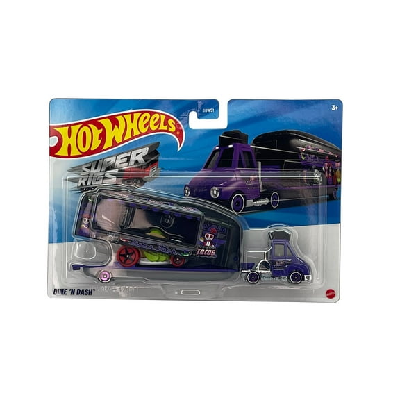 Hot Wheels Super Rigs Car and Truck Play Vehicles, Diecast Dine N Dash