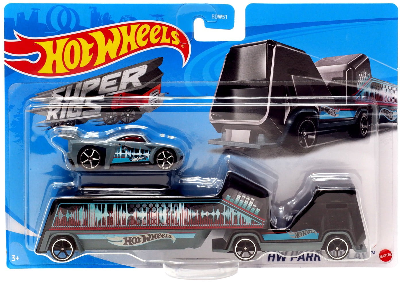 Hot Wheels Super Rigs HW Park 'N Play - Walmart.com