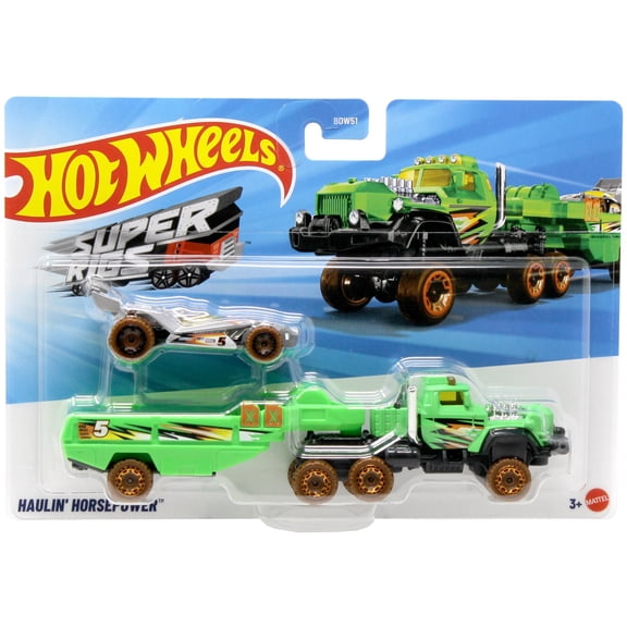 Hot Wheels Super Rigs Haulin' Horsepower Diecast Car