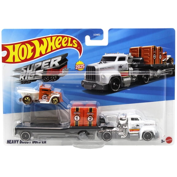 Hot Wheels Super Rigs Heavy Doody Dumper Diecast Car [Orange]