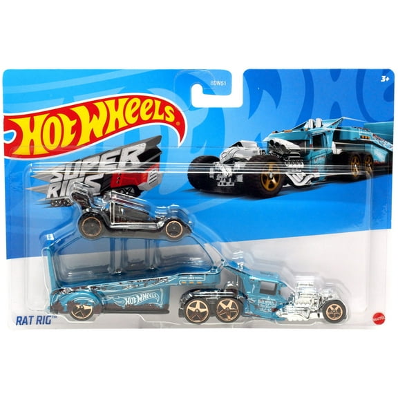 Hot Wheels Super Rigs Rat Rig Diecast Car (Blue)