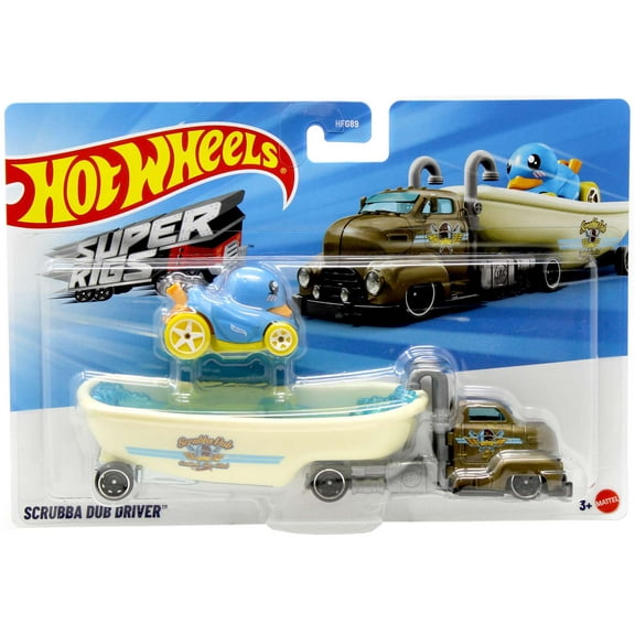 Hot Wheels Super Rigs Scrubba Dub Driver Diecast Car [Blue Duck]