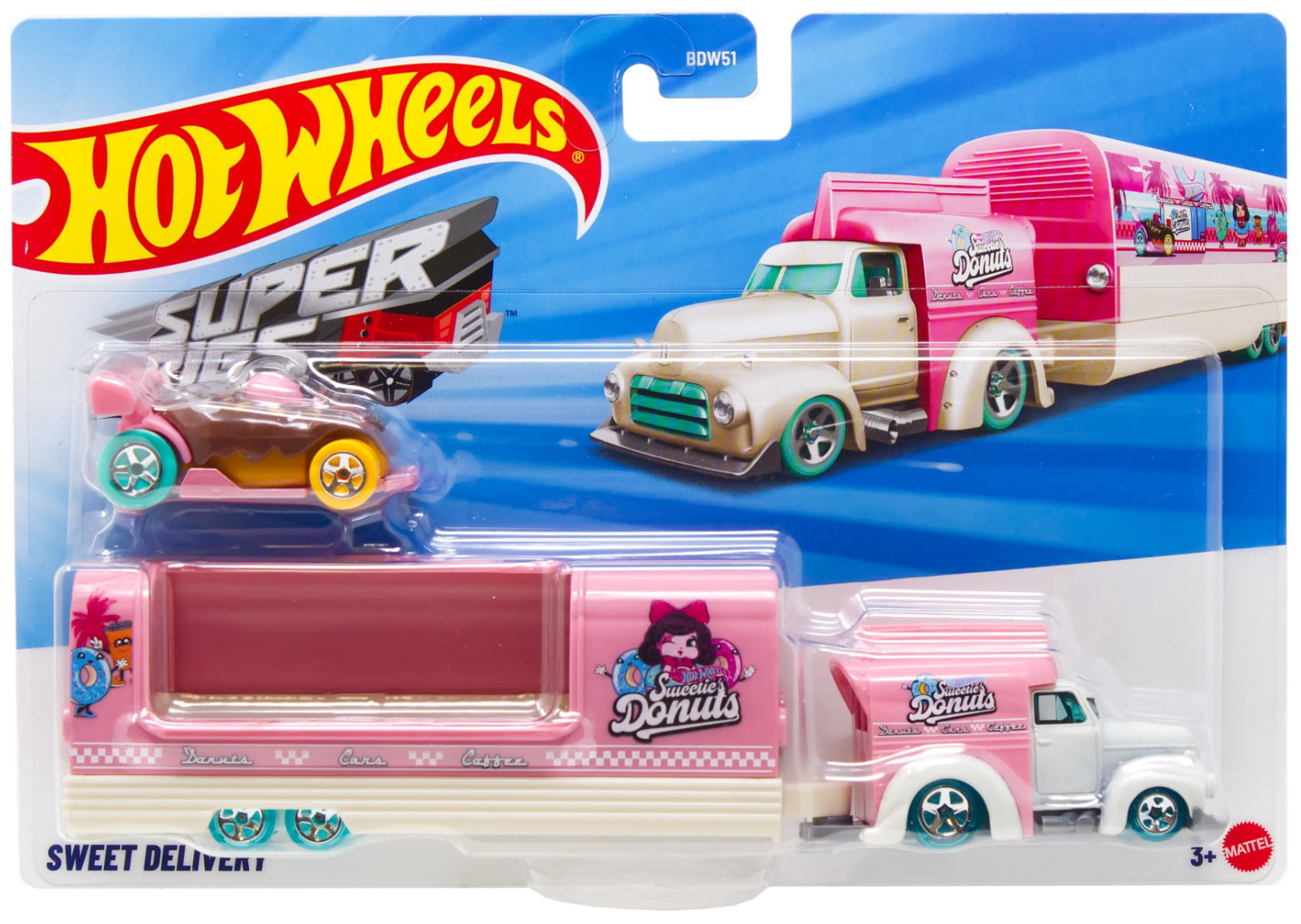 Hot Wheels Super Rigs Sweet Delivery Diecast Car (Pink)
