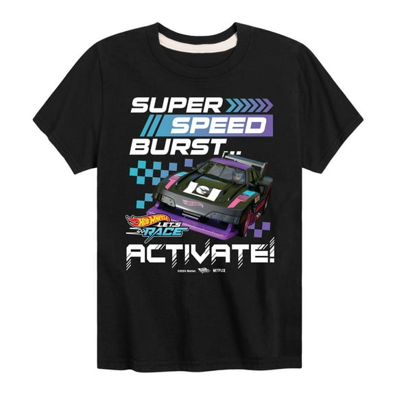Hot Wheels - Super Speed Burst - Kids Toddler And Youth Short Sleeve Tee