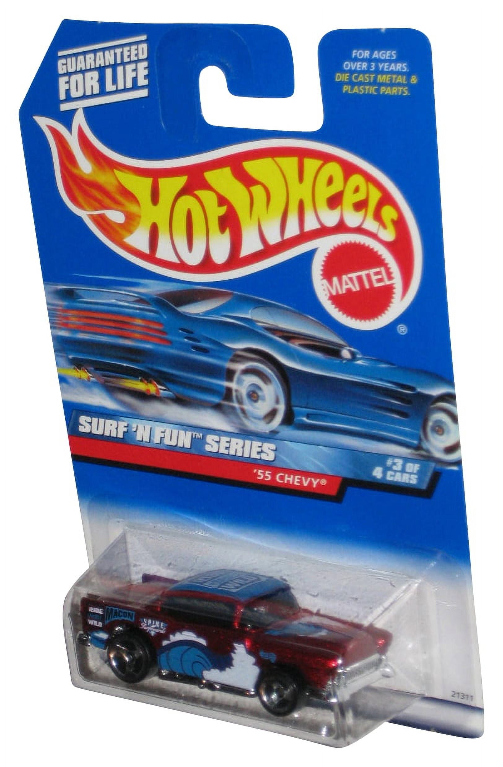 Hot Wheels Surf 'N Fun Series 3/4 (1998) Mattel Red '55 Chevy Toy