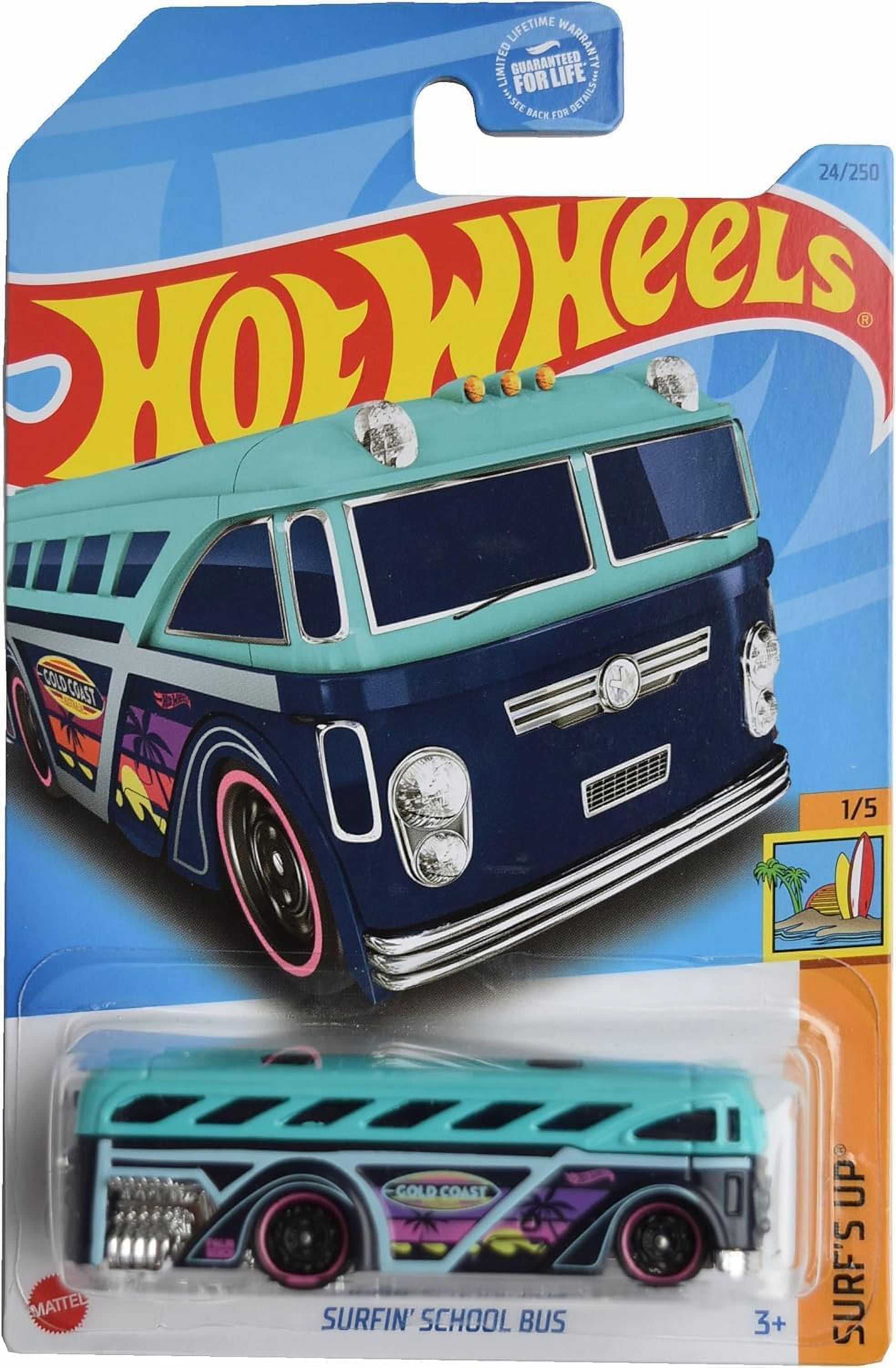 Hot Wheels Surfin School Bus Surf s Up 1 5 Teal 24 250 Walmart