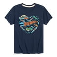 thumbnail image 1 of Hot Wheels - Surfing Mix In A Heart - Toddler & Youth Short Sleeve Graphic T-Shirt, 1 of 5