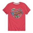 thumbnail image 1 of Hot Wheels - Surfing Mix In A Heart - Toddler & Youth Short Sleeve Graphic T-Shirt, 1 of 5