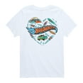 thumbnail image 1 of Hot Wheels - Surfing Mix In A Heart - Toddler & Youth Short Sleeve Graphic T-Shirt, 1 of 5