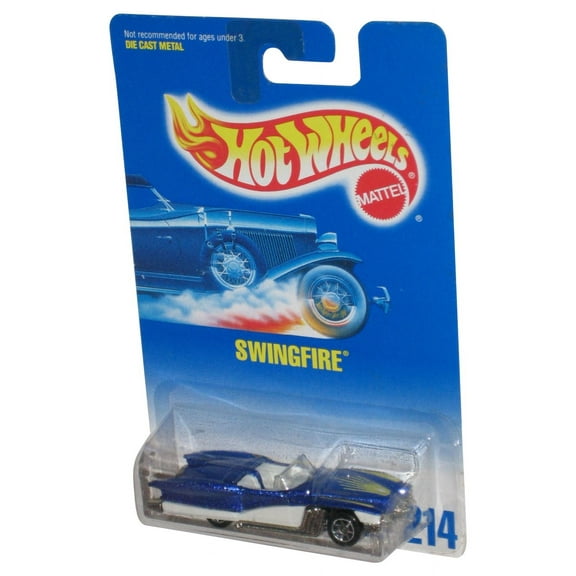 Hot Wheels Swingfire (1991) Mattel Blue & White Toy Car #214