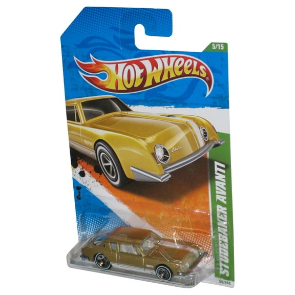 Hot Wheels T-Hunt 5/15 (2010) Gold Studebaker Avanti Toy Car 55/244