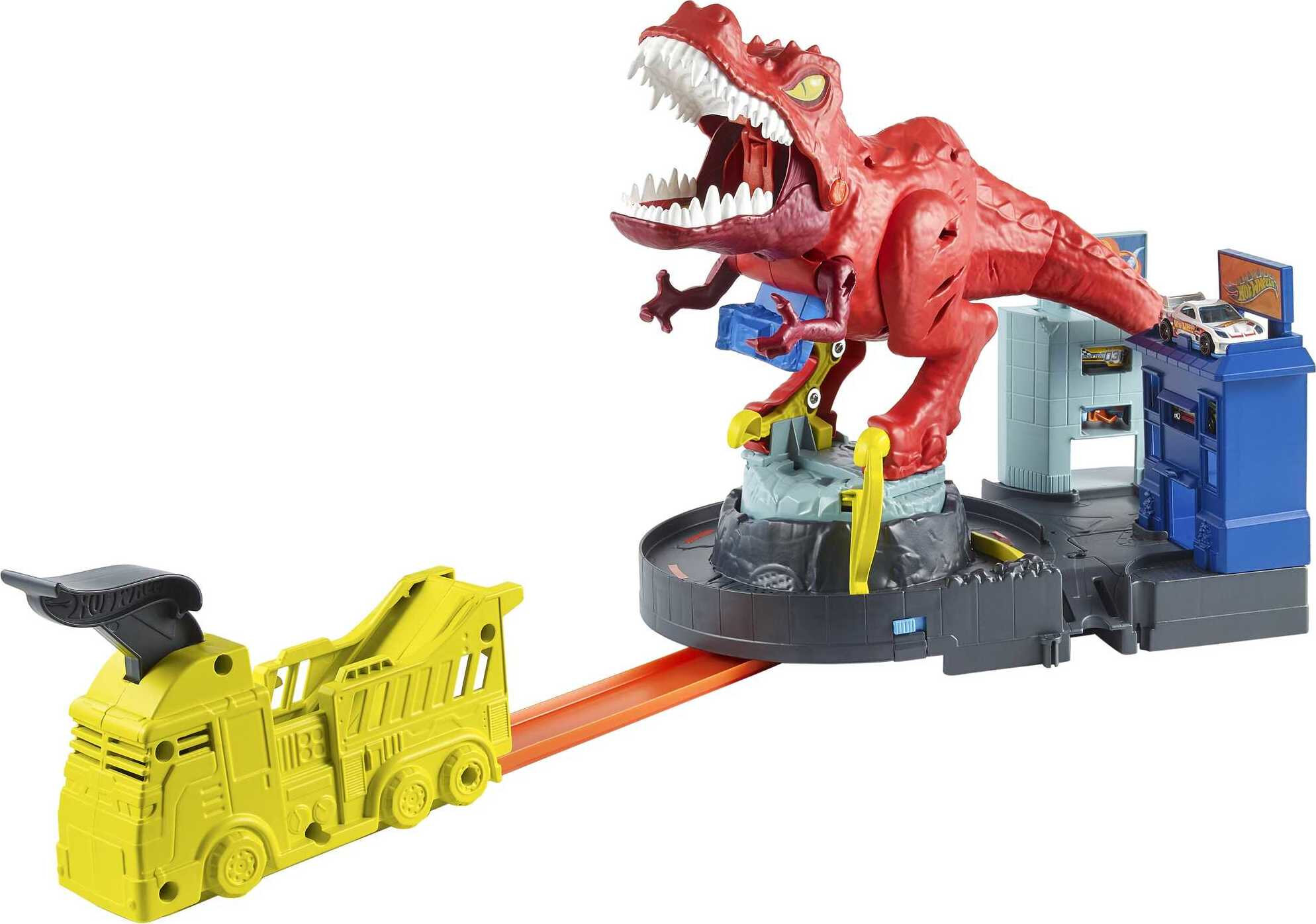Hot Wheels T-Rex Rampage Track Set , Works With Hot Wheels City Sets, Toys for Kids Ages 5 to 10 - image 1 of 7